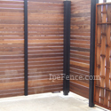 An exotic hardwood fence